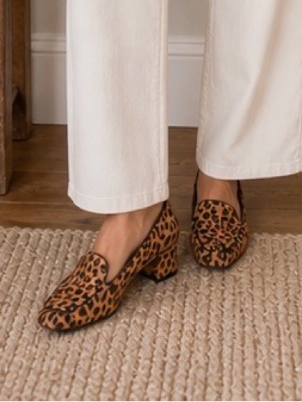 Banana Republic Leopard Calf Hair Textured Animal Print Shoes 9.5